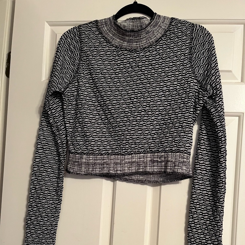 Free People M brown and beige crop top